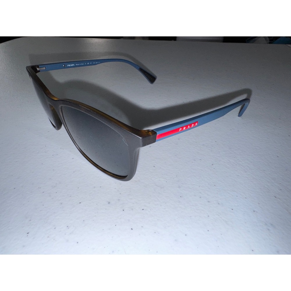 Prada Linea Rossa SPS 01T Polarized Sunglasses Tortoise Blue Mens 56-19-140